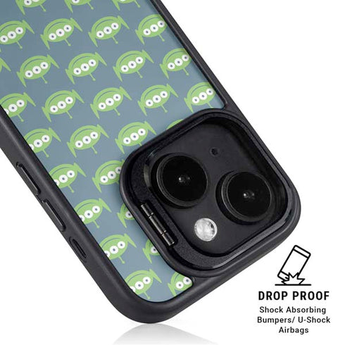 Disney Toy Story Alien Pattern iPhone 14 Plus Kickstand Case