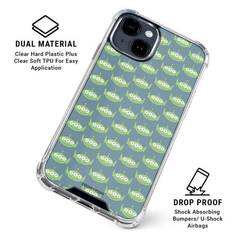 Disney Toy Story Alien Pattern iPhone 15 Clear Case