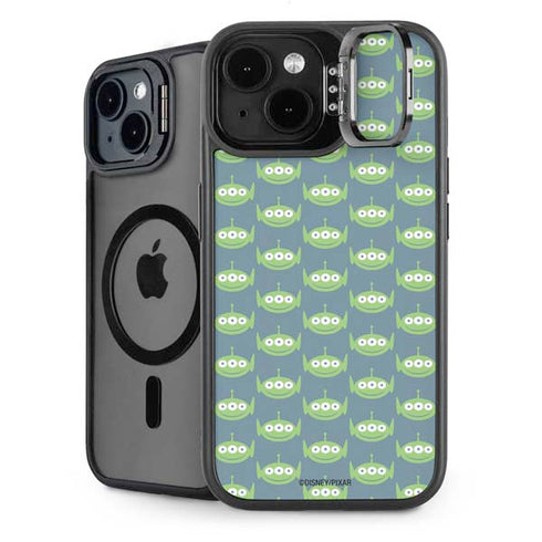Disney Toy Story Alien Pattern iPhone 15 Plus Kickstand Case