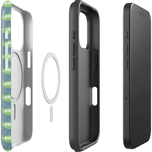 Disney Toy Story Alien Pattern iPhone 16 Pro Magsafe Impact Case