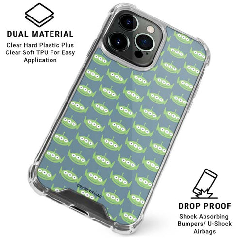 Disney Toy Story Alien Pattern iPhone 16 Pro Max Clear Case