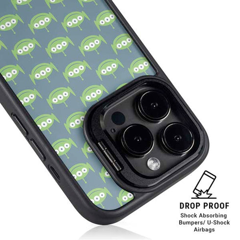 Disney Toy Story Alien Pattern iPhone 16 Pro Max Kickstand Case