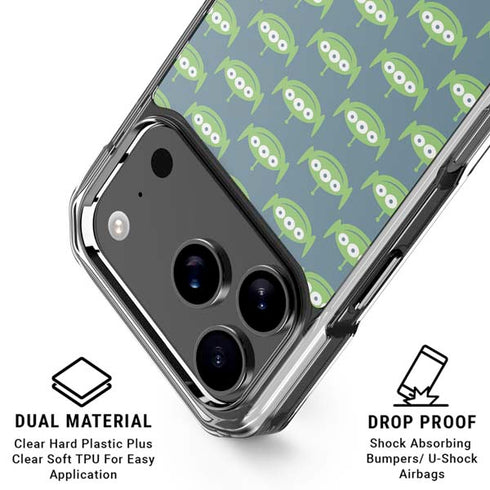 Disney Toy Story Alien Pattern iPhone 18 Pro Clear Case