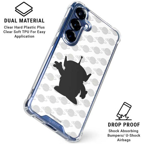 Disney Toy Story Alien Silhouette Galaxy S25 Plus Clear Case