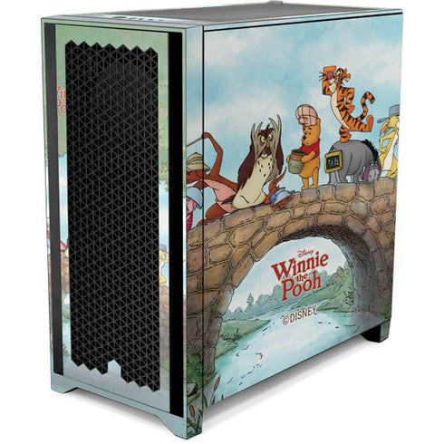 Disney Winnie the Pooh All Characters Corsair 4000D Tempered Glass Mid-Tower ATX Case Skin