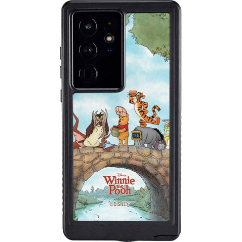Disney Winnie the Pooh All Characters Galaxy S24 Ultra Waterproof Case