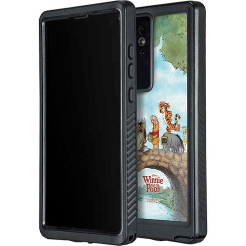 Disney Winnie the Pooh All Characters Galaxy S24 Ultra Waterproof Case