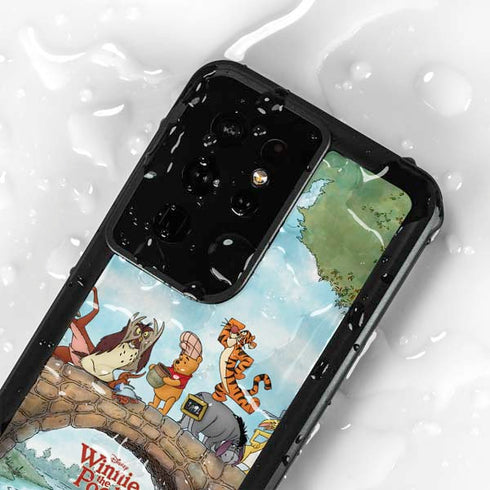Disney Winnie the Pooh All Characters Galaxy S24 Ultra Waterproof Case
