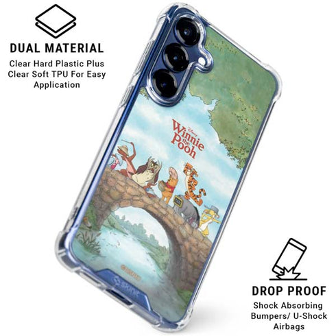 Disney Winnie the Pooh All Characters Galaxy S25 Plus Clear Case