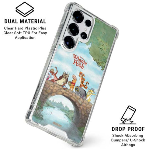 Disney Winnie the Pooh All Characters Galaxy S25 Ultra Clear Case