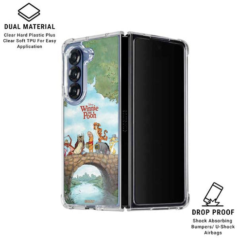 Disney Winnie the Pooh All Characters Galaxy Z Fold6 Clear Case
