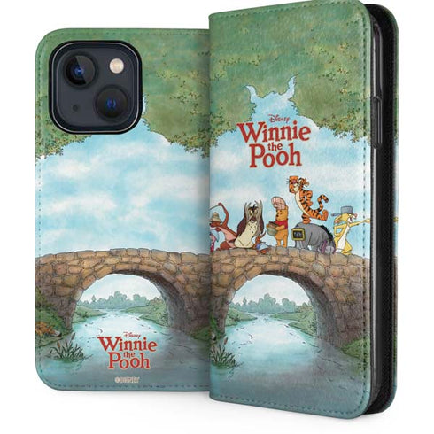 Disney Winnie the Pooh All Characters iPhone 14 Plus Folio Case