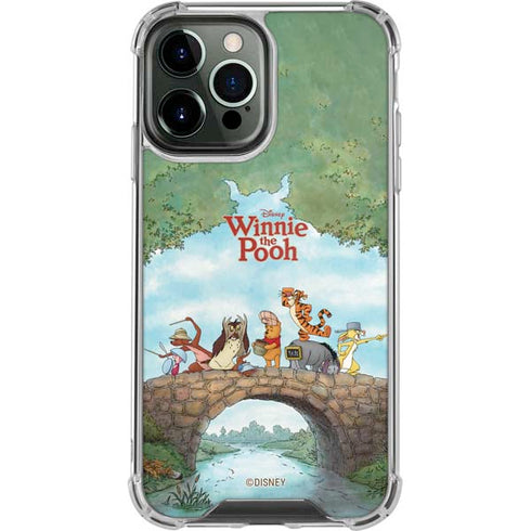 Disney Winnie the Pooh All Characters iPhone 14 Pro Max Clear Case