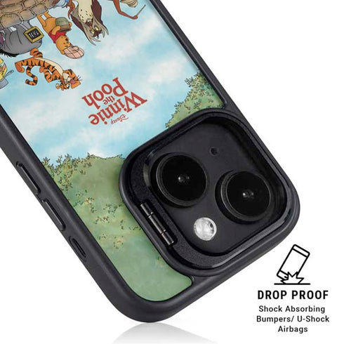 Disney Winnie the Pooh All Characters iPhone 15 Plus Kickstand Case