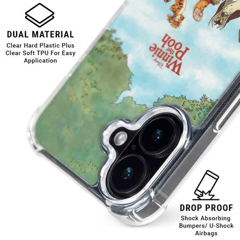 Disney Winnie the Pooh All Characters iPhone 16 Plus Clear Case