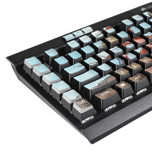 Disney Winnie the Pooh All Characters K95 RGB PLATINUM Mechanical Gaming Keyboard Skin