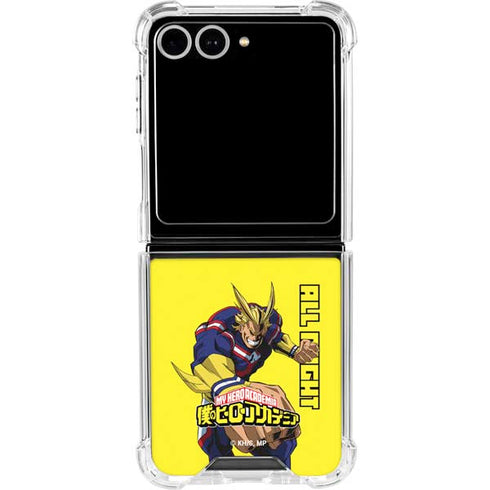 My Hero Academia All Might Season 5 Galaxy Z Flip7 Clear Case