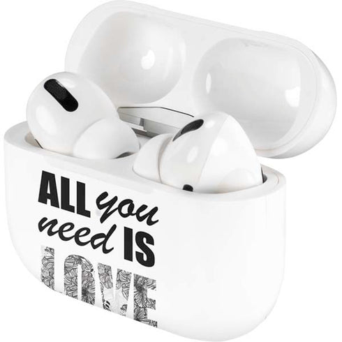 All You Need Is Love BW AirPods Skins