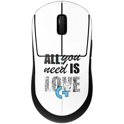 All You Need Is Love BW G Pro Wireless Gaming Mouse Skin