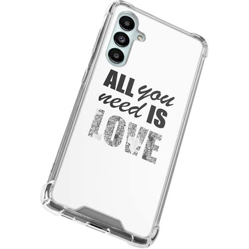 All You Need Is Love BW Galaxy A16 5G Clear Case
