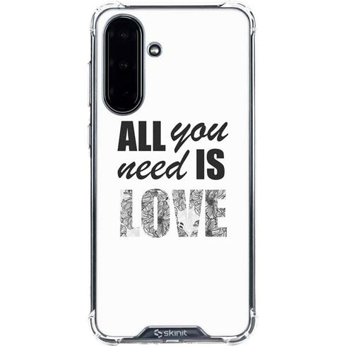 All You Need Is Love BW Galaxy A36 5G Clear Case