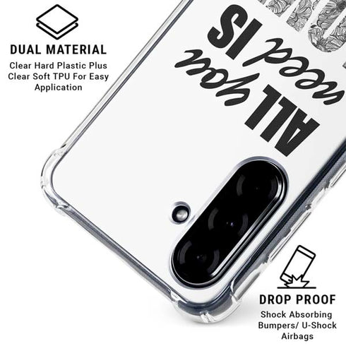 All You Need Is Love BW Galaxy A36 5G Clear Case