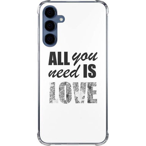 All You Need Is Love BW Galaxy A55 5G Clear Case