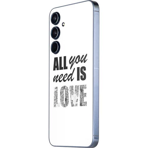 All You Need Is Love BW Galaxy A55 5G Skin