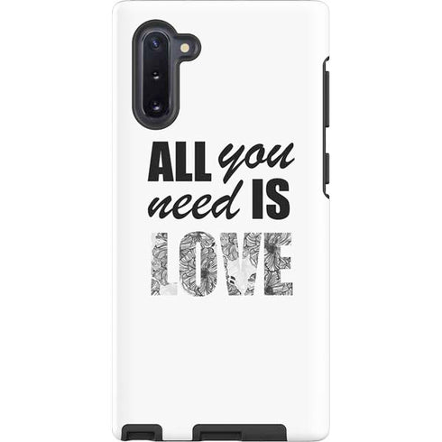All You Need Is Love BW Galaxy Cases