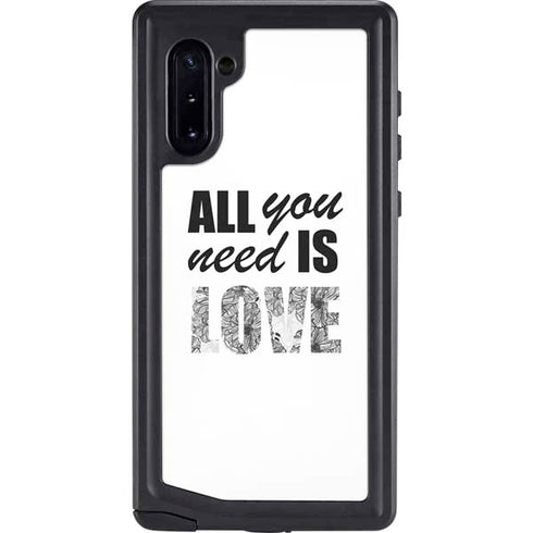 All You Need Is Love BW Galaxy Cases