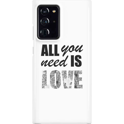 All You Need Is Love BW Galaxy Cases