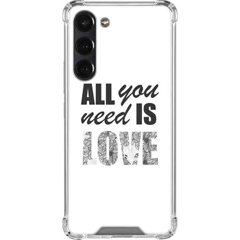 All You Need Is Love BW Galaxy S24 FE Clear Case