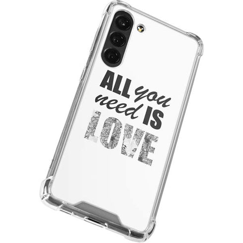 All You Need Is Love BW Galaxy S24 FE Clear Case