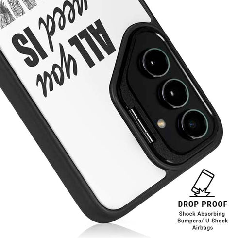 All You Need Is Love BW Galaxy S25 Plus Kickstand Case