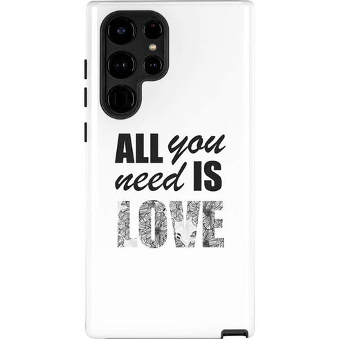 All You Need Is Love BW Galaxy S25 Ultra Impact Case