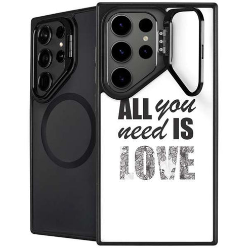 All You Need Is Love BW Galaxy S25 Ultra Kickstand Case