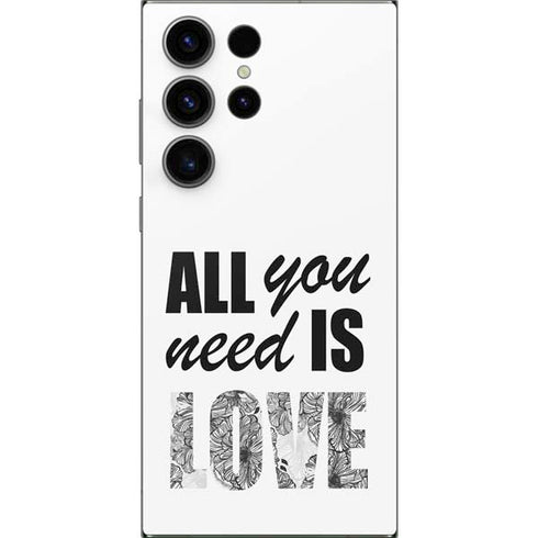 All You Need Is Love BW Galaxy S25 Ultra Skin