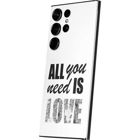 All You Need Is Love BW Galaxy S25 Ultra Skin