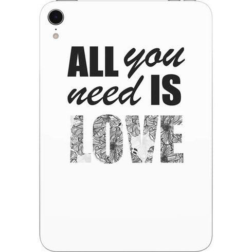 All You Need Is Love BW Apple iPad Mini Skin