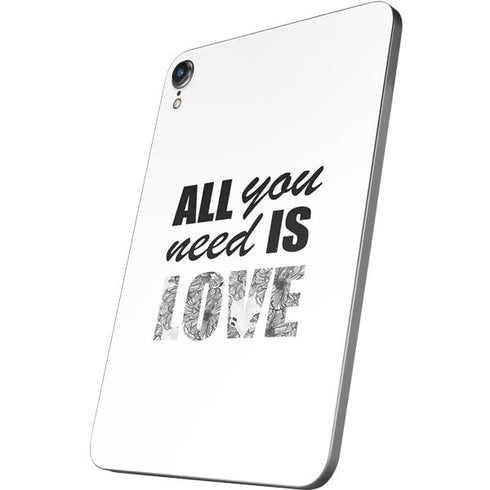 All You Need Is Love BW Apple iPad Mini Skin