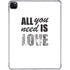 All You Need Is Love BW iPad Pro 11in (2024) Clear Case