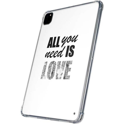 All You Need Is Love BW iPad Pro 11in (2024) Clear Case