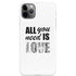 All You Need Is Love BW iPhone Cases