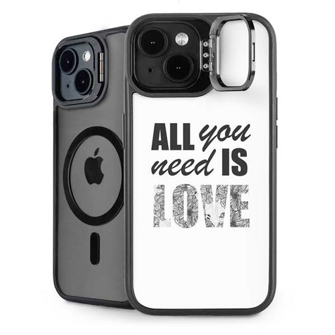All You Need Is Love BW iPhone 13 Kickstand Case