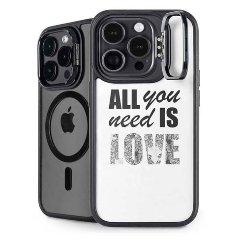 All You Need Is Love BW iPhone 13 Pro Kickstand Case