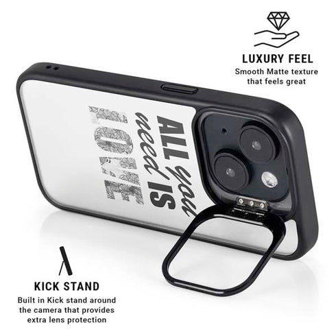 All You Need Is Love BW iPhone 14 Kickstand Case