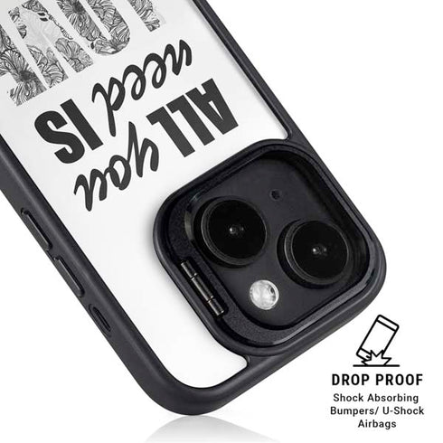 All You Need Is Love BW iPhone 14 Kickstand Case