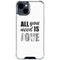 All You Need Is Love BW iPhone 15 Clear Case