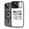 All You Need Is Love BW iPhone 15 Plus Kickstand Case