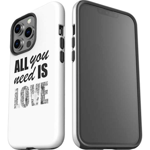 All You Need Is Love BW iPhone 15 Pro Impact Case